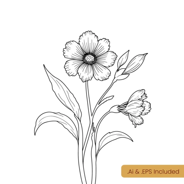 Sunflower Line Art download