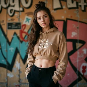 Ultra Cropped Hoodie Mockup download