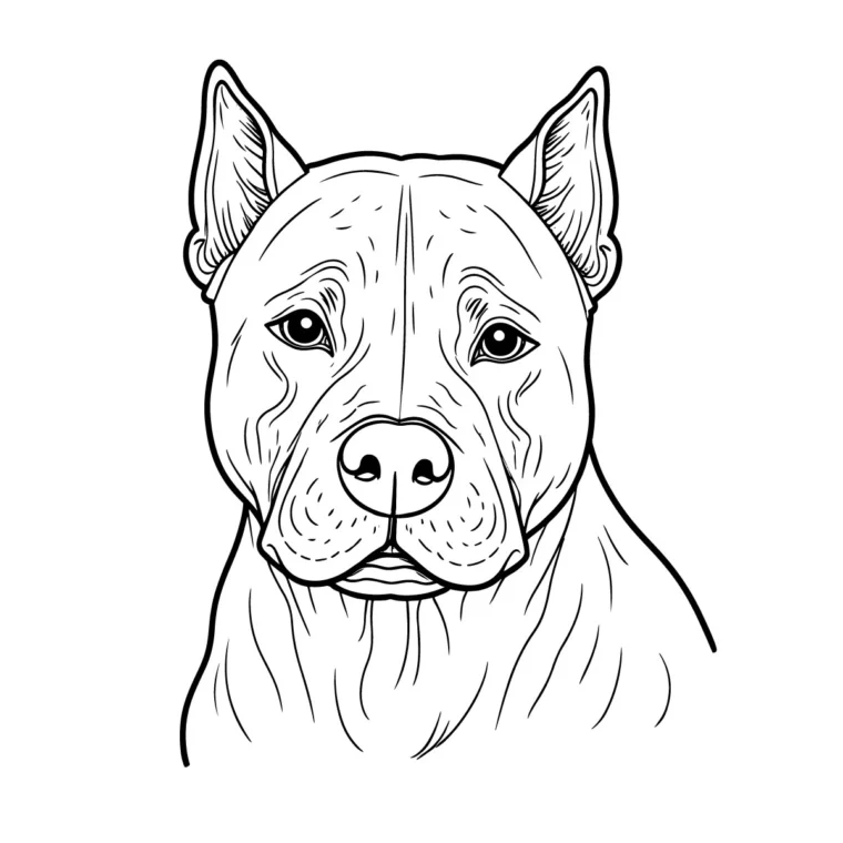 Pitbull logo line art download