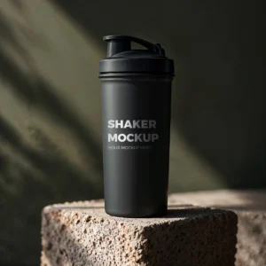 Black Shaker Mockup - Premium PSD Template download