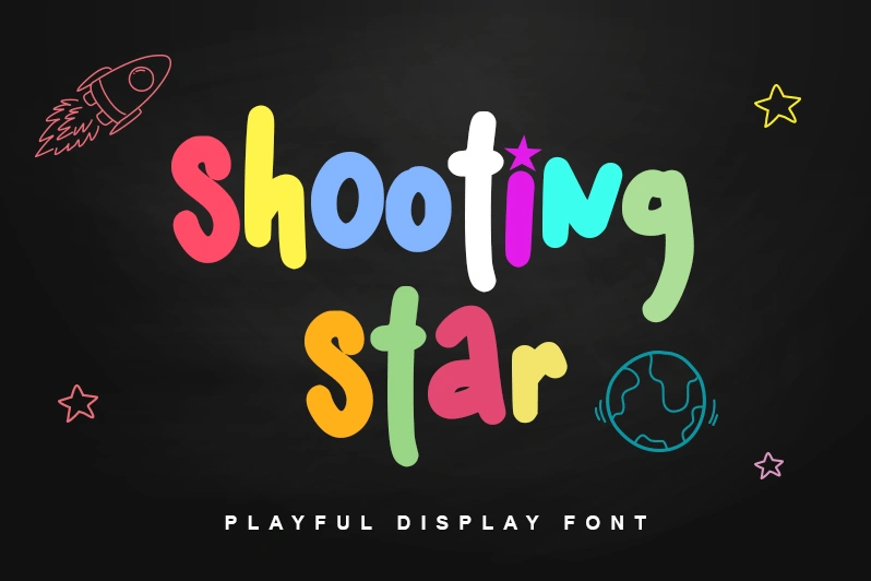 Shooting star font download