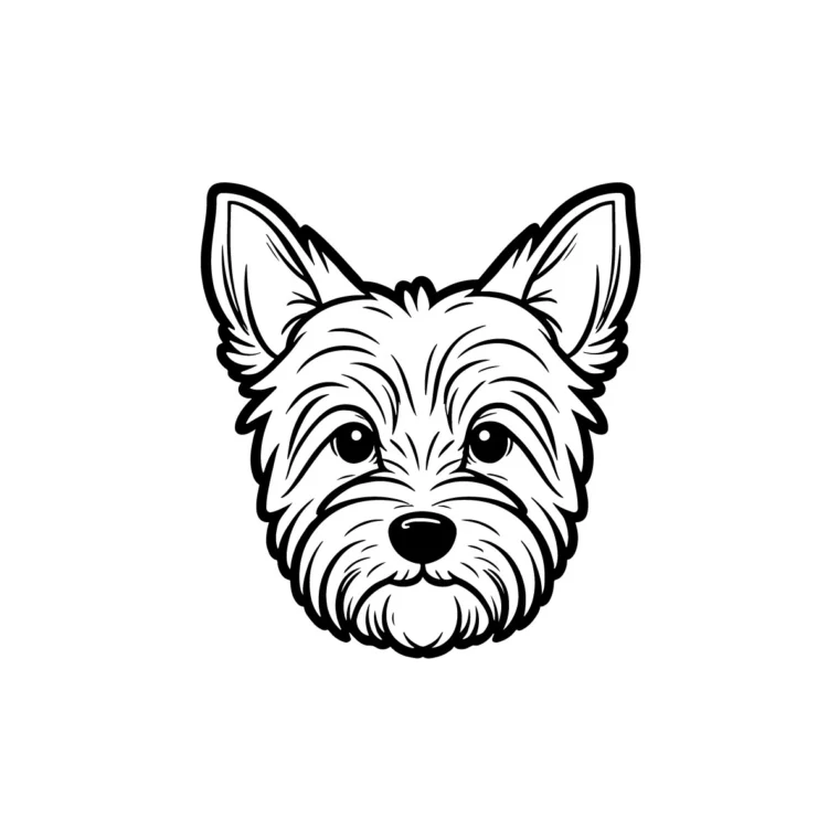 Yorkshire Terrier Logo Line Art download