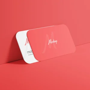 Round Corner Business Card Mockup