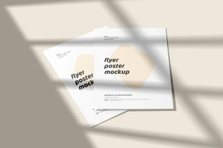 Free A4 Flyer Paper Mockup PSD