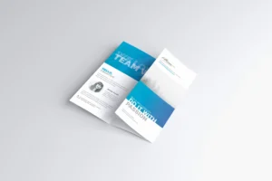 US Letter Trifold Brochure Mockup PSD