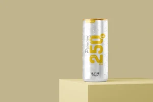 Free Realistic 250ml Soda Can Mockup