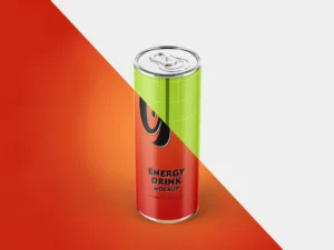 Free Realistic Energy Drink Mockup Set