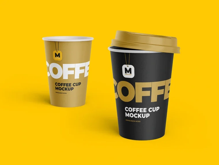 Customizable Tea and Coffee Cup PSD Mockup – Easy to Edit