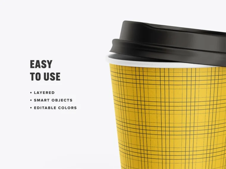 Customizable Tea & Coffee Cup PSD Mockup – Easy to Edit