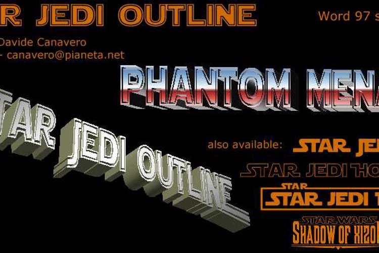 Star Jedi Outline by Boba Fonts