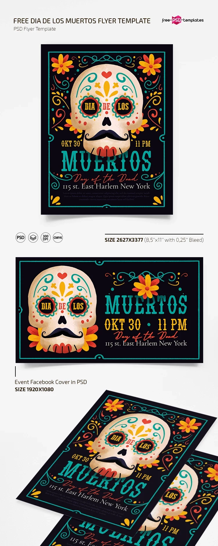 Day of the Dead Poster Template PSD