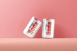 Free Realistic 150ml Soda Can Mockup