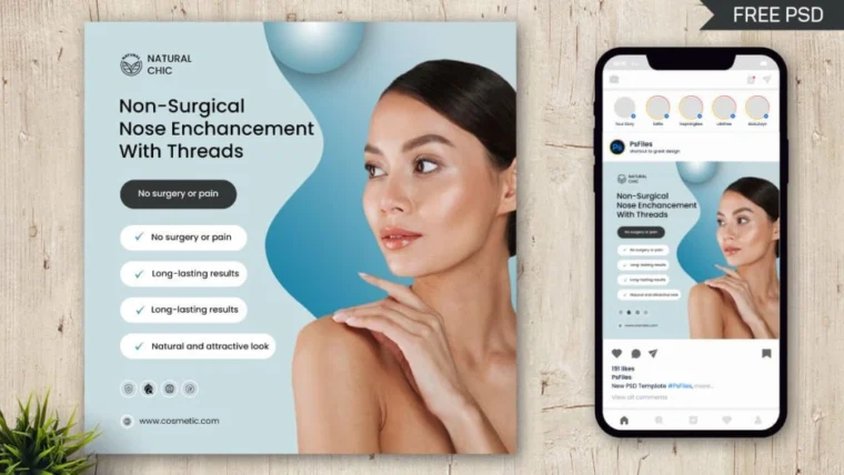 Skin Care Instagram Post Template PSD