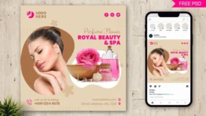 Elegant Beauty Salon Instagram Template PSD