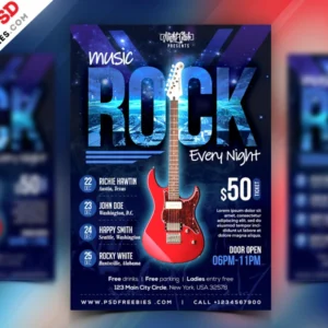 Music Event Flyer PSD Template