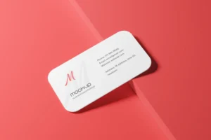 Round Corner Visiting Card Mockup