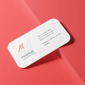 Round Corner Visiting Card Mockup