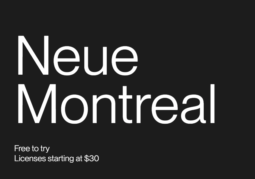 Neue Montreal Font download