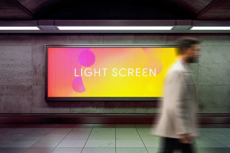 Subway LED Screen Mockup-PSD Mockup - Image 2