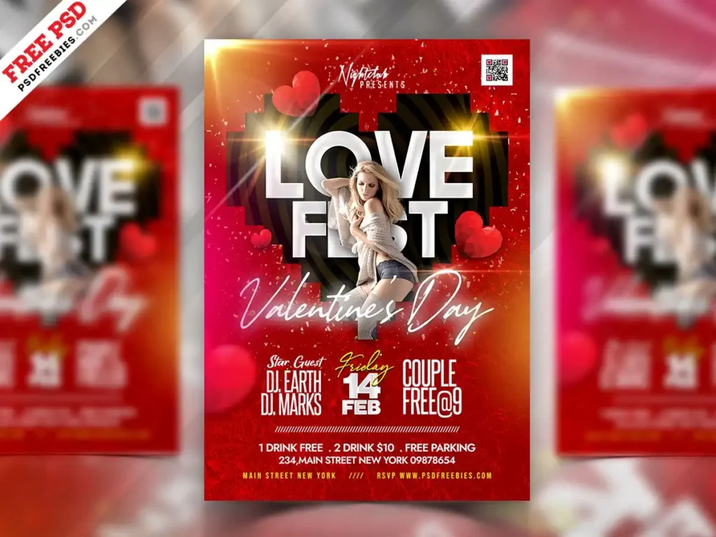 Love Event Flyer PSD Template