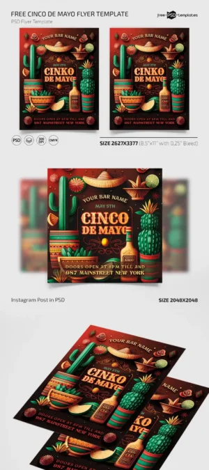 Free Cinco de Mayo Flyer Template PSD