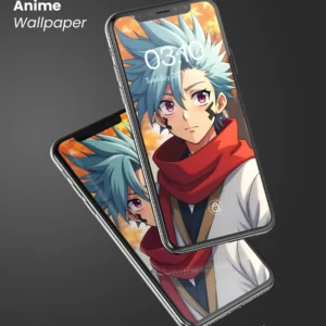 4k Blue Hair Anime Boy iPhone Wallpaper