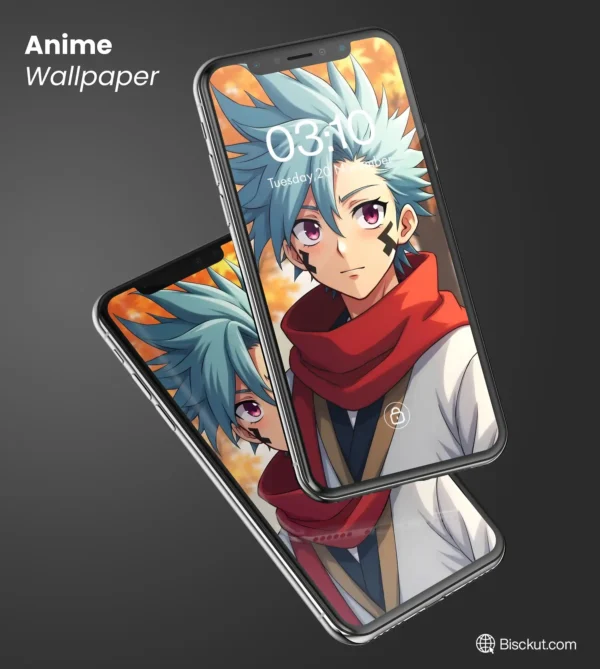 4k Blue Hair Anime Boy iPhone Wallpaper