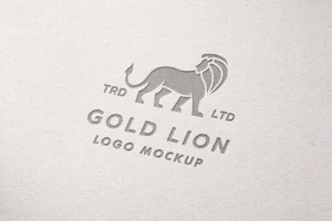 Debossed Rough Paper Logo Mockup