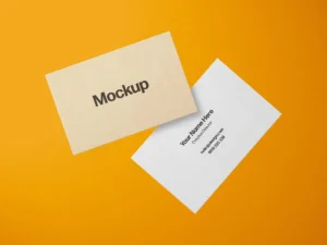Free Floating Visiting Card Mockup