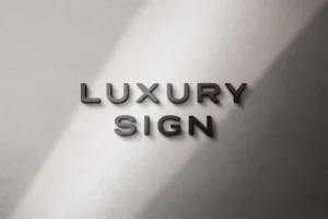 Luxury Chrome Logo Mockup (PSD File)