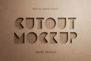 Cutout Minimal Logo Mockup – Showcase Your Design with Elegance