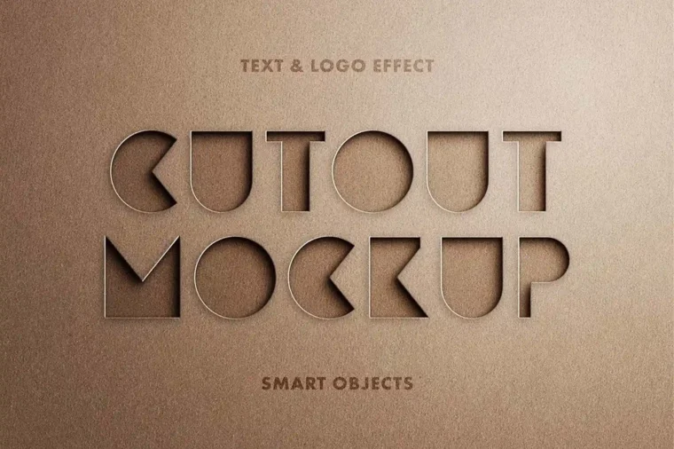 Cutout Minimal Logo Mockup – Showcase Your Design with Elegance