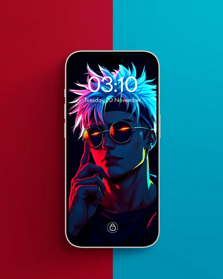 Free 4K Neon Anime Wallpaper for iPhone - Image 2