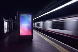 Subway Station Screen Mockup