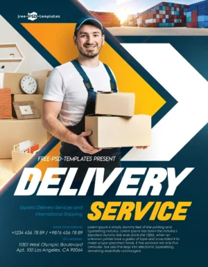 Free Delivery Service Flyer Template