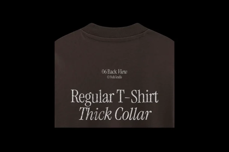 Free T-Shirt Collar Closeup Mockup