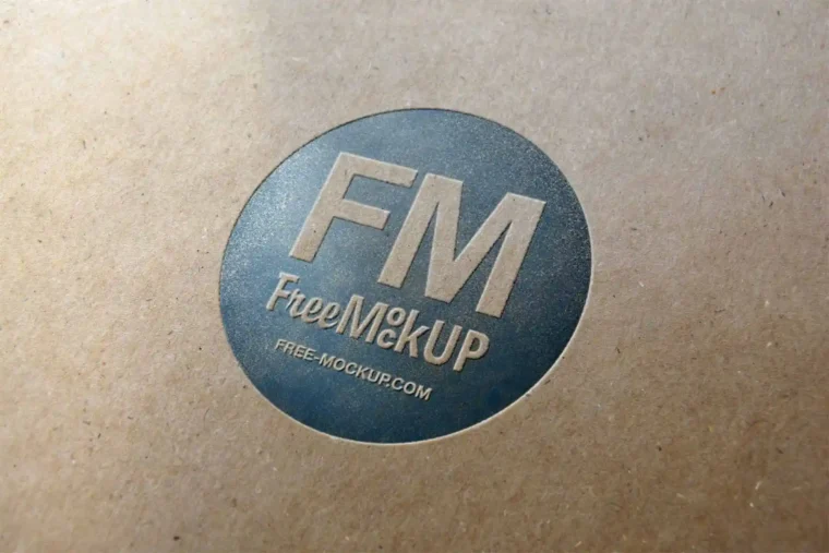 Free Letterpress Logo Mockup