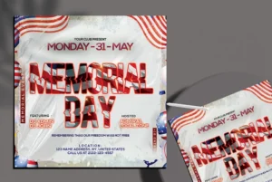 Free Memorial Day Party Flyer