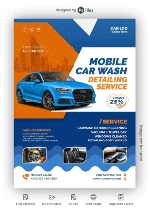 Free Car Wash Business Flyer Template