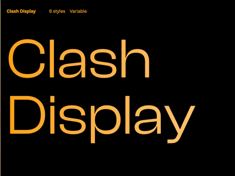 Clash display logo fonts