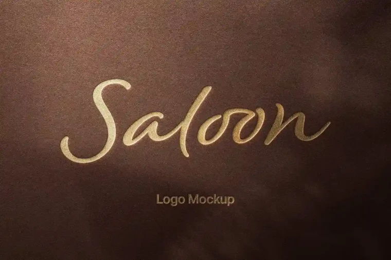 Free Foil Press Logo Mockup