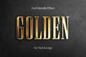 Free Gold Metallic Text Effect