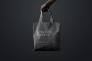 Free Tote Bag Mockup Holding