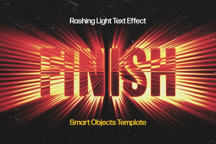 Free Rushing Light Text Effect