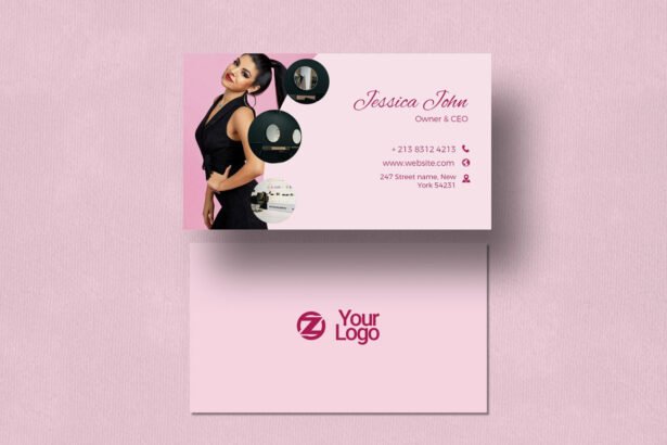 Free Salon Business Card PSD Template