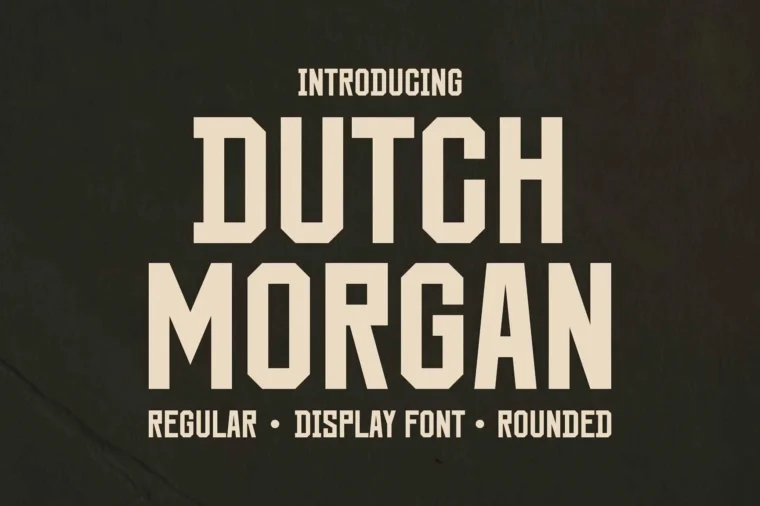 Dutch Morgan – Retro Western Slab Serif Display Font
