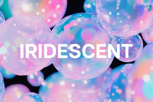 Free Iridescent Bubbles Backgrounds