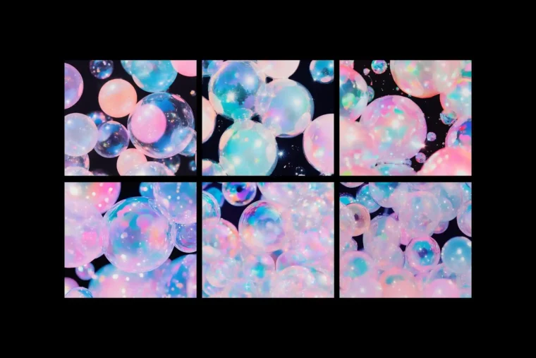 Free Iridescent Bubbles Backgrounds - Image 2