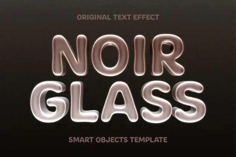 Free Noir Glass Text Effect