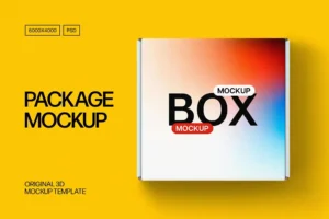 Free Package Box Mockup PSD